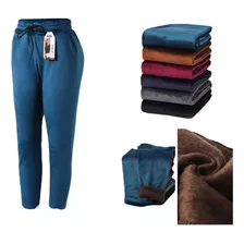 Pack 2 Pantalón Calza Mujer Con Polar Bolsillos Invierno