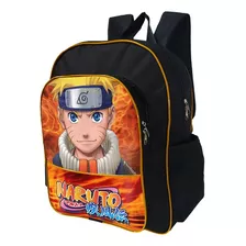 Mochila Escolar G Naruto Clássico Preto Resistente Premium