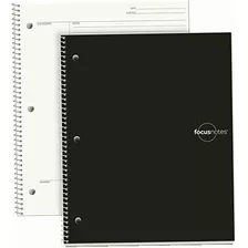 Cuaderno De Notas (11 X 9 Pulgadas) Color Blanco 100 Hojas Color Negro