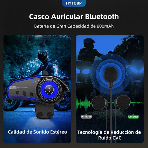 Bluetooth Para Casco, Audifonos Para Casco Moto Foto 7