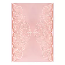 45 Envelopes Floral Rosé Rendado A Laser- Convite Dos Sonhos