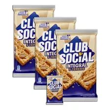 Kit 3 Biscoito Salgado Club Social Integral Com 6 Unidades