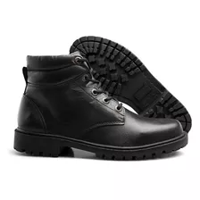 Bota Botina Adventure Coturno Casual Cano Baixo Sapato Couro