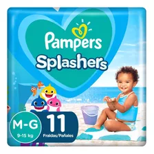 Fralda Para Água Pampers Splashers Baby Shark M-g 11 Uni