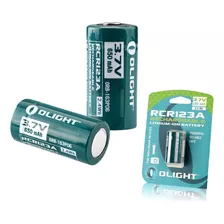 02 Bateria Recarregável Olight Rcr123a 3,7v 650 Mah Original