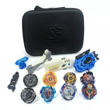 Maleta Com 8 Beyblades+ Lançador+ Beylogger+ Case/estojo Cor Sortido