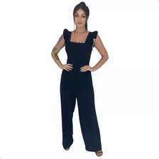 Macacão Feminino Longo Pantalona Social Elegante Forrado