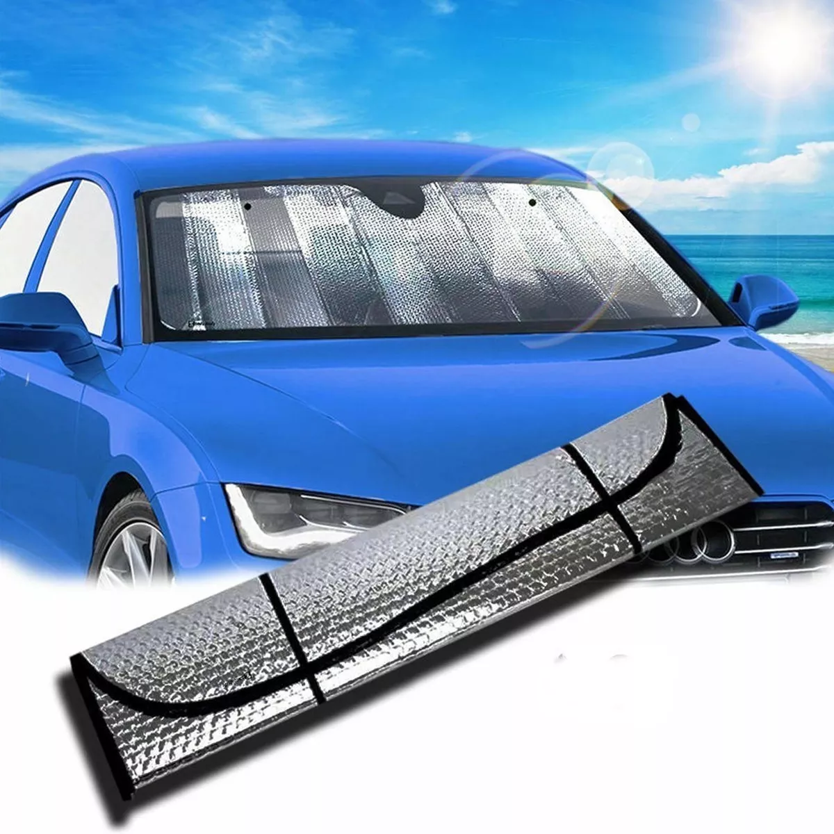 Cortina Protectora Parasol Deltantera Metalizada Para Auto 