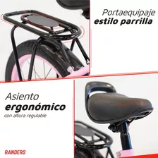 Bicicleta De Paseo Rodado 16 Infantil Bke-161 Randers Rosa Tamaño Del Cuadro 16