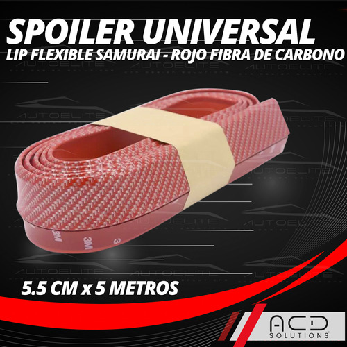 Lip Faldon Estribo Spoiler Universal Flexible Samurai 2.5m Foto 2
