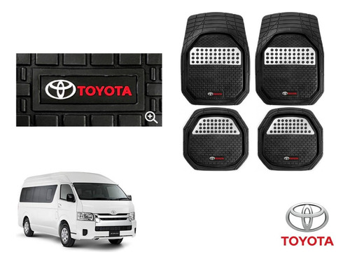 Tapetes 3d Logo Toyota + Cubre Volante Hiace 2014 A 2021 Foto 2