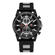 Original Reloj Mf Deportivo Militar Cuarzo Silicona Mf0268g