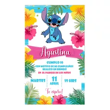 Invitación Digital Tarjeta Stitch P/ Whatsapp