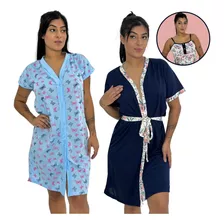 Kit Maternidade Camisola & Robe/camisola Feminina Americano