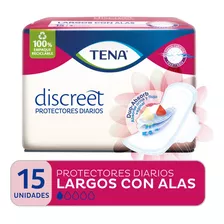 Protectores Diarios Tena Mujer Discreet Largo Con Alas 15un