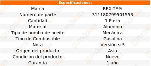 1-bomba Aceite Toyota T100 6 Cil 3.0l 88/94 Rexite Foto 2