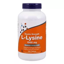 L-lysina Doble Fuerza 1.000mg X 250 Tabletas Marca Now