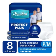 Pañal Plenitud Pants Protect Plus Talla P/m Paq 8 Unidades