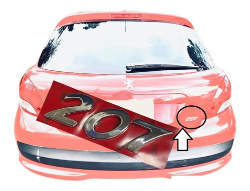 Emblema Tapa Bal Peugeot  207 Cromado Foto 2