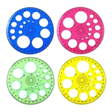 Honbay 4pcs Colorful Circular De 360 grados Transportador De