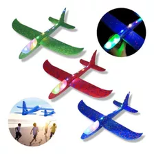 01 Brinquedo Avião Planador Isopor Com Led Voa De Verdade