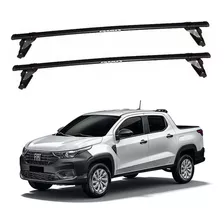 Barras De Techo Eqmax Acero Acero Fiat Strada 2021+ Negro