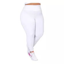 Calça Legging Branca Enfermagem Plus Size Em Suplex 