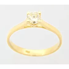 Anel Solitário Em Ouro 18k C Diamante 0,45 Cts - Paris Joias