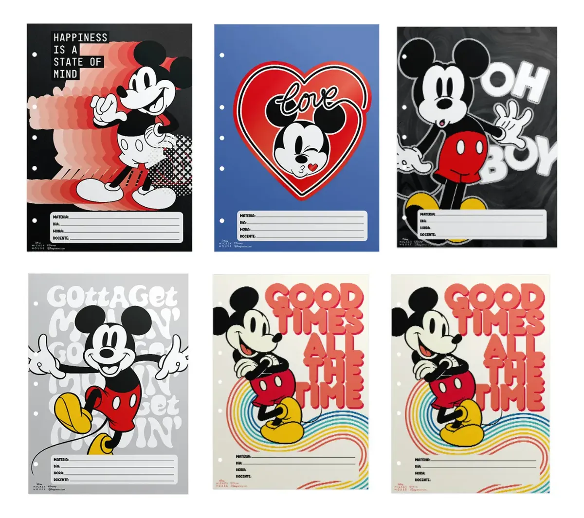 Separadores Mooving Mickey Mouse A4 X6 Varios Mickey Mouse
