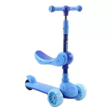 Scooter Patín Del Diablo Musical Luces Led Para Niña Niño Color Azul