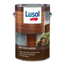 Lusol Protector De Madera 1lt + 1 Pincel De Color Nogal