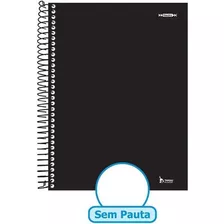 Caderno Sem Pauta Pequeno 1/4 Capa Dura Preto 96 Folhas