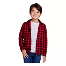Camisa Infantil Xadrez Menino Manga Longa Tecido Leve