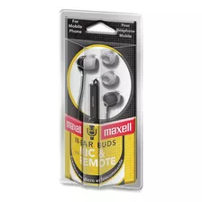 Maxell 190300 - Auriculares Con Microfono, Color Negro