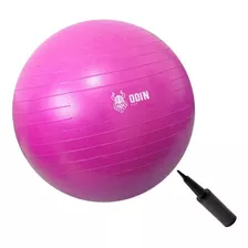 Bola Yoga Suiça Pilates Abdominal Gym Ball 55cm Bomba Grátis Cor Rosa