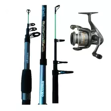 Combo Caña Okuma Telescópica 3,60 Mts + Reel + Tanza Bentana