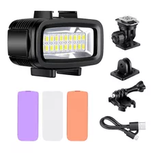 Neewer 700lm Flash 20 Led Luz Impermeável Regulável P/ Gopro