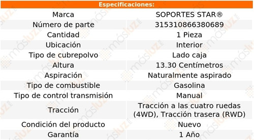 1) Cubre Polvo Lado Caja Int S15 Jimmy 2.8l 6 Cil 89 Foto 2