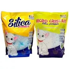 Kit 2 Areia Para Gatos Sílica Premium 1,5kg Fina E Grossa 