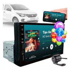 Central Multimídia Usb Bt Mp5 Player 7 Pol 1 Din Fiat Mobi