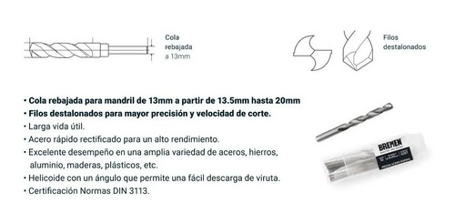 Mecha Acero Rapido Bremen 9.75 Mm X 10 Unidades Cod 6304 Dgm