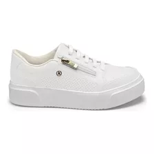 Tênis Flatform De Couro Natural Kolosh Casual Branco C3541