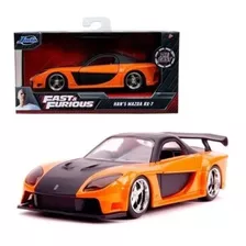 Han´s Mazda Rx-7 Rápido Y Furioso 1:32 Jada Colección Color Naranja Con Negro