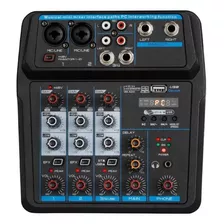 Consola Sound Xterme 4 Ch Interface Grabacion A Pc Bt 48v Eq