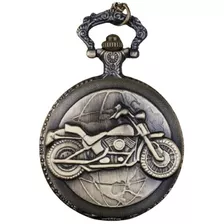 Relógio De Bolso Bronze Estilo Antigo Vintage Motocicleta