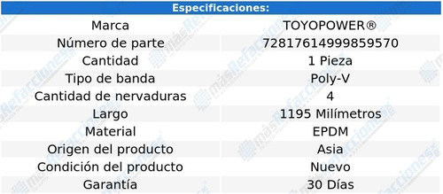 Banda Motor Villager V6 3.0l De 1993 A 1997 Toyopower Foto 4