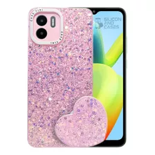 Carcasa Para Xiaomi Redmi A2 Glitter Incluye Pop Socket