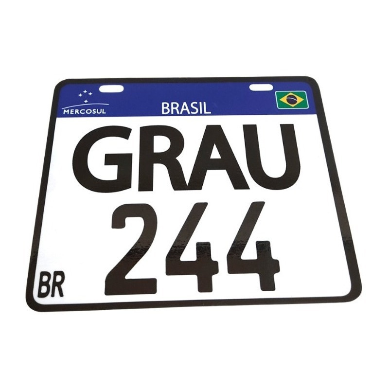 Placa bicicleta grau 244