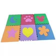 Kit 6 Tatame 50x50x 15mm Infantil Fantasia Decorado