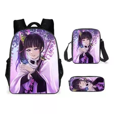 Juego De 3 Bolsas De Almuerzo De Mochilas Demon Slayer